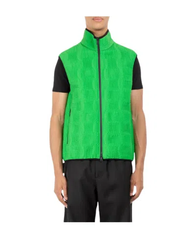 Bottega Veneta Patterned Nylon Vest In Green