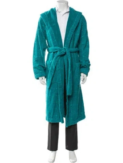 Pre-owned Bottega Veneta Patterned Robe In Blue