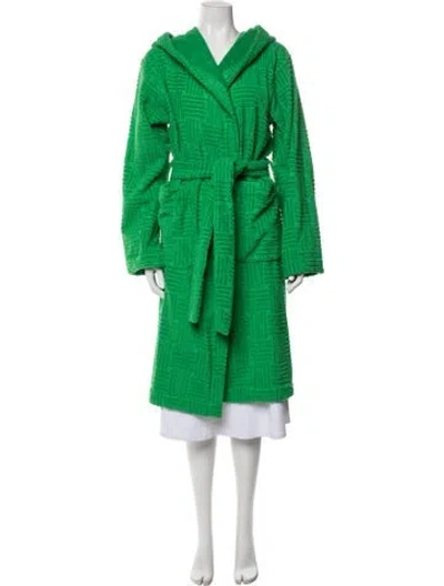 Pre-owned Bottega Veneta Patterned Robe In Green
