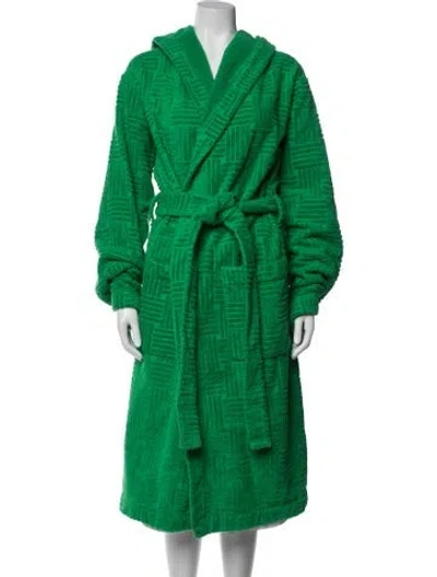 Pre-owned Bottega Veneta Patterned Robe In Green