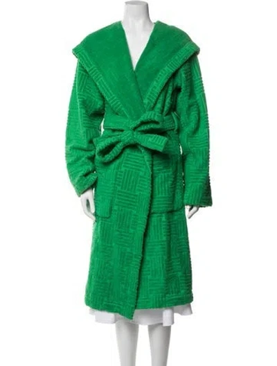 Pre-owned Bottega Veneta Patterned Robe In Green