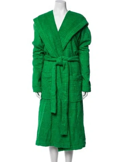 Pre-owned Bottega Veneta Patterned Robe In Green
