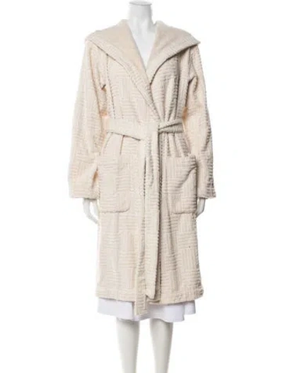Pre-owned Bottega Veneta Patterned Robe In Neutral