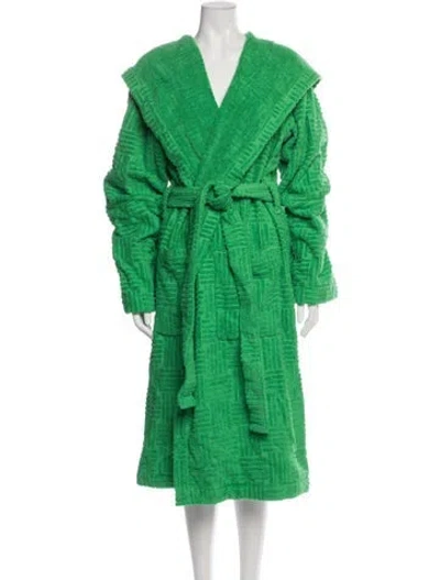Pre-owned Bottega Veneta Patterned Robe W/ Tags In Green