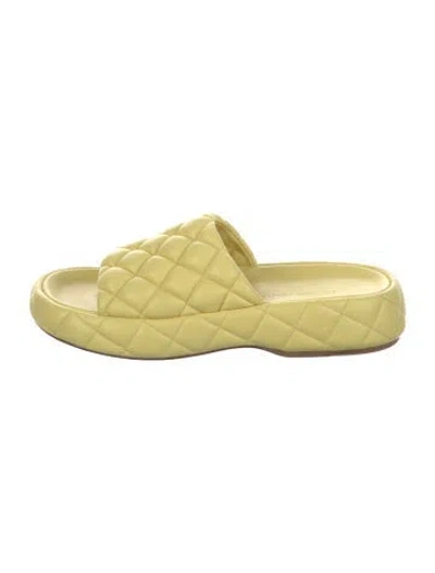 Pre-owned Bottega Veneta Patterned Slides In Multicolor