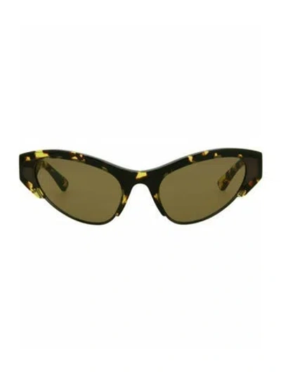 Pre-owned Bottega Veneta Patterned Sunglasses W/ Tags In Brown