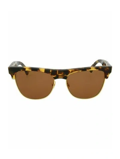 Pre-owned Bottega Veneta Patterned Sunglasses W/ Tags In Brown