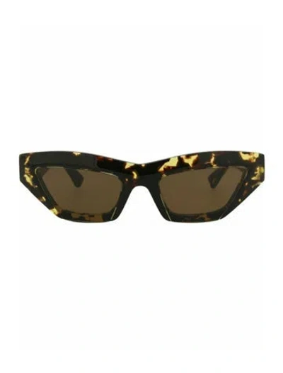 Pre-owned Bottega Veneta Patterned Sunglasses W/ Tags In Brown