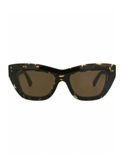 Pre-owned Bottega Veneta Patterned Sunglasses W/ Tags In Brown