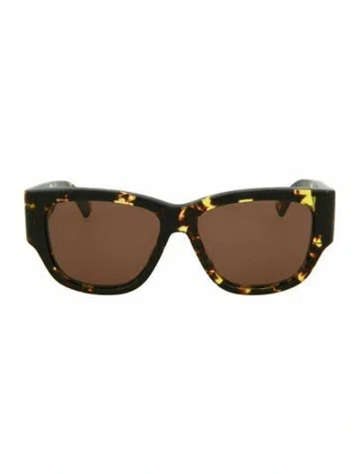 Pre-owned Bottega Veneta Patterned Sunglasses W/ Tags In Brown