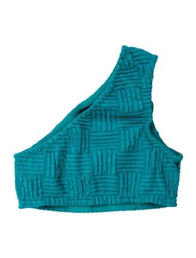 Pre-owned Bottega Veneta Patterned Top In Blue