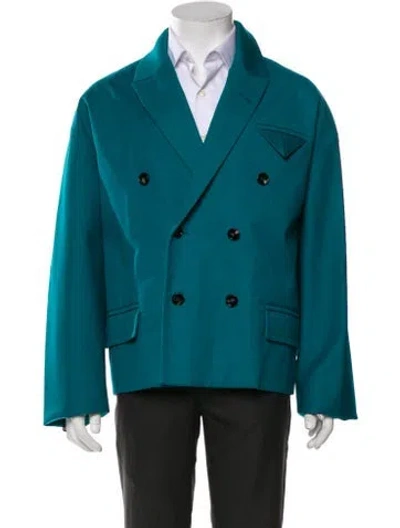 Pre-owned Bottega Veneta Peacoat In Blue
