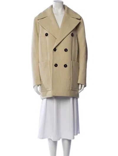 Pre-owned Bottega Veneta Peacoat In Neutrals