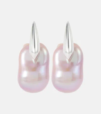 Bottega Veneta Pearl Earrings In Pink