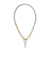 Bottega Veneta Ellipse Chain Necklace In Gray