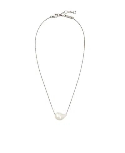 Bottega Veneta Pendant Necklace In White