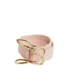 Bottega Veneta Rabbit Buckle Leather Belt In Nude