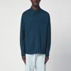 Bottega Veneta Light Wool Twill Shirt In Blue