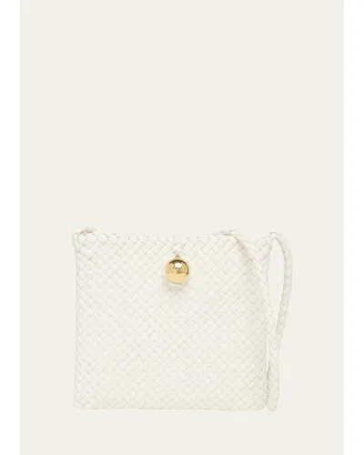 Bottega Veneta Phone Pouch Bag On Strap In Bone