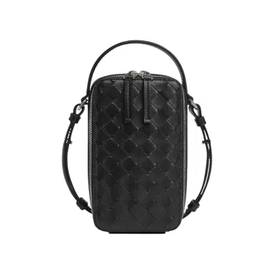 Pre-owned Bottega Veneta Phone Pouch 'nocturnal/silver' | Black | Men's Size Onesize