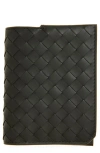 Bottega Veneta Piccolo Intrecciato Leather Bifold Wallet In Green
