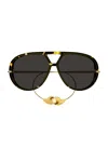Bottega Veneta Pilot Drop Sunglasses In Havana