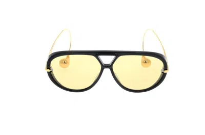 Bottega Veneta Pilot Frame Sunglasses In Black