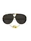 Bottega Veneta Pilot Frame Sunglasses In Havana-gold-grey