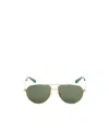 Bottega Veneta Pilot-frame Tinted Sunglasses In Green