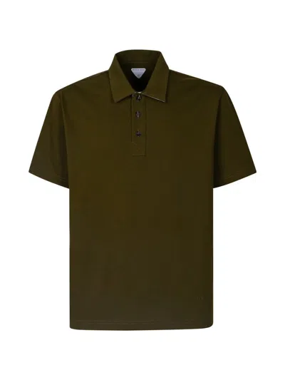 Bottega Veneta Pima Cotton Jersey Polo Shirt Clothing In Green