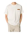 Bottega Veneta Pima Cotton T-shirt With Suede Patch In White