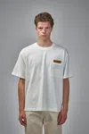 Bottega Veneta Pima Cotton T-shirt With Suede Patch In White
