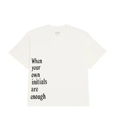 Bottega Veneta Pima Cotton Printed T-shirt In White