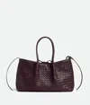 Bottega Veneta Leather Reversible Pinacoteca Tote Bag In Burgundy