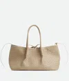 Bottega Veneta Small Pinacoteca Tote Bag In Ecru/matcha
