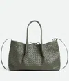 Bottega Veneta Intrecciato Leather Pinacoteca Tote Bag In Green