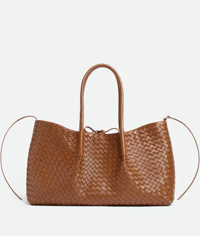 Bottega Veneta Intrecciato Leather Pinacoteca Tote Bag In Brown