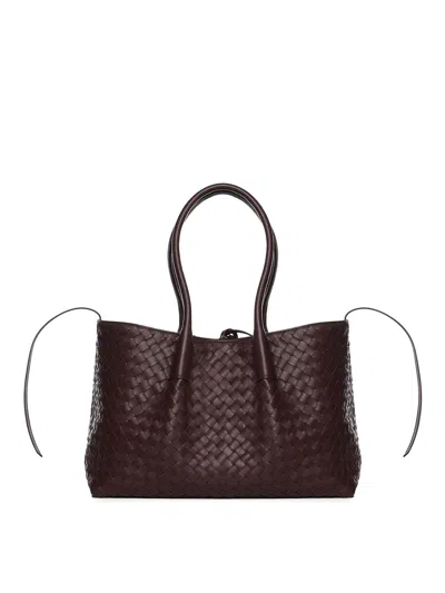 Bottega Veneta Pinacoteca Leather Tote Bag In Beige