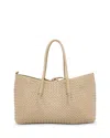 Bottega Veneta Small Pinacoteca Tote Bag In Ecru/matcha/brass