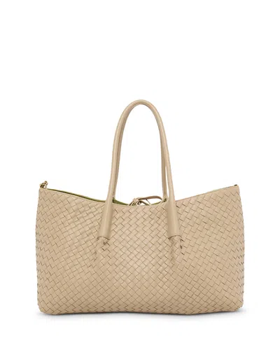 Bottega Veneta Small Pinacoteca Tote Bag In Beige