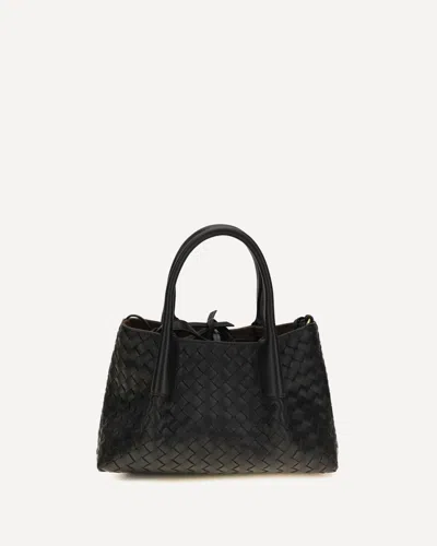Bottega Veneta Pinacoteca Small Handbag In Black