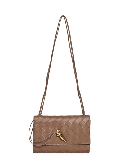 Bottega Veneta Pinecone Andiamo Pouch In Sand