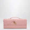 Bottega Veneta Long Andiamo Intrecciato Leather Clutch In Pink