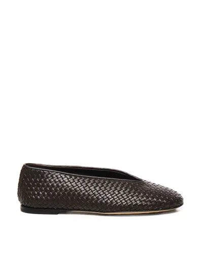 Bottega Veneta Pink Ballet Flats In Brown
