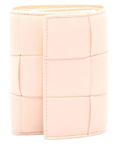 Bottega Veneta Pink Calfskin Cassette Small Wallet (authentic Pre-loved)