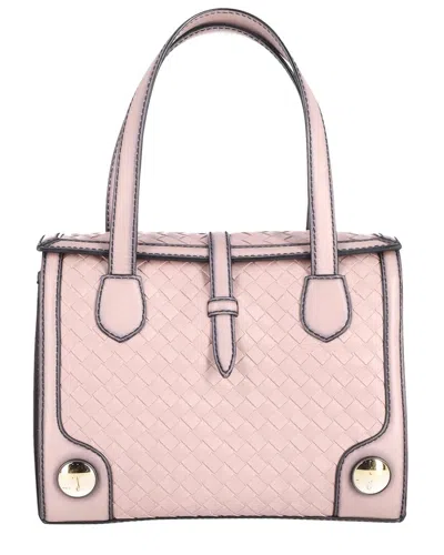 Bottega Veneta Pink Calfskin Leather Monaco Double-handle Woven Tote  (authentic Pre-loved)