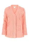Bottega Veneta Women Pink Chenille Cardigan In Pink