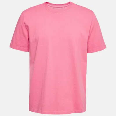 Pre-owned Bottega Veneta Pink Cotton Knit Crew Neck Tshirt Xl