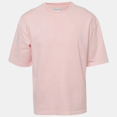Pre-owned Bottega Veneta Pink Cotton Knit Crewneck T-shirt Xl
