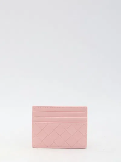 Bottega Veneta Pink Intrecciato Card Holder